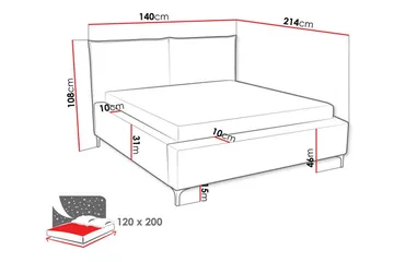 Knocklong Sängram 120x200 cm - Möbler - Säng - Sängram & sängstomme
