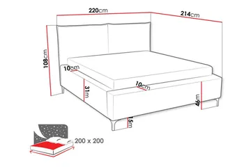 Knocklong Sängram 200x200 cm - Möbler - Säng - Sängram & sängstomme