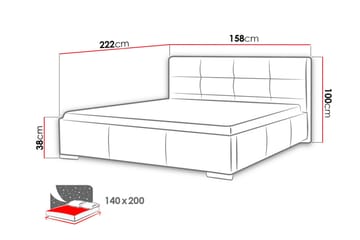 Strandrud Säng 140x200  Vit - Vit - Möbler - Säng - Sängram & sängstomme