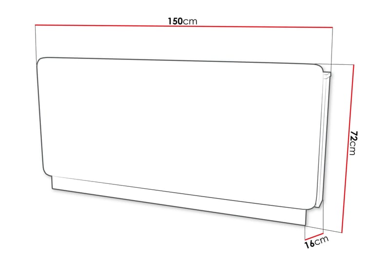 Rauk Sänggavel 150 cm - Beige/Vit - Möbler - Säng - Sängtillbehör & sänggavel - Sänggavlar & huvudgavlar