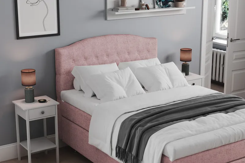 Belda Sänggavel 120 cm Svängd - Rosa - Möbler - Säng - Sängtillbehör & sänggavel - Sänggavlar & huvudgavlar