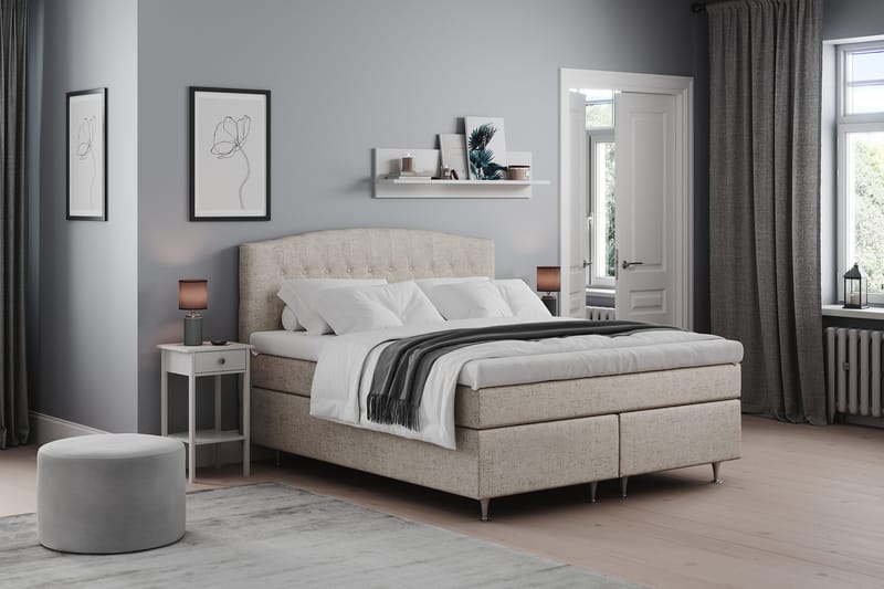 Belda Sänggavel 180 cm Svängd - Beige - Möbler - Säng - Sängtillbehör & sänggavel - Sänggavlar & huvudgavlar