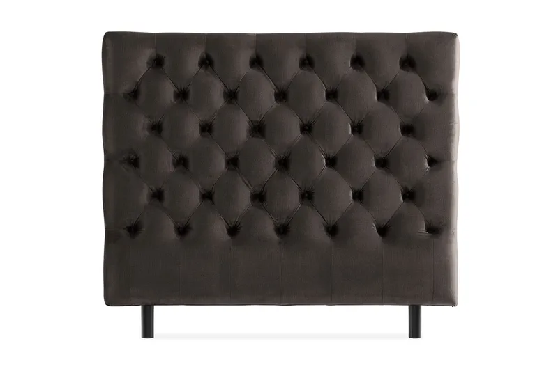Ella Sänggavel 120 cm Djuphäftad, Mörkgrå/Sammet