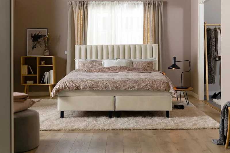 Rakel Sänggavel 120cm - Beige/Sammet - Möbler - Säng - Sängtillbehör & sänggavel - Sänggavlar & huvudgavlar
