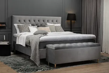 Royal Velvet Sänggavel 210 cm - Ljusgrå - Möbler - Säng - Sängtillbehör & sänggavel - Sänggavlar & huvudgavlar