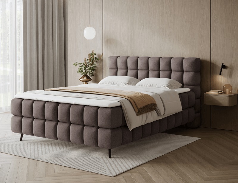 Sabeno Sängpaket Bubblig Kontinentalsäng med förvaring 180x200 cm - Tonall 22 - Möbler - Säng - Kontinentalsäng