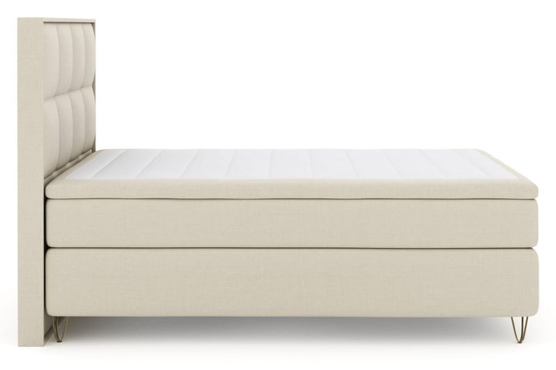 Select No 4 Komplett Sängpaket 160x200 Fast - Beige/Metall V-form - Möbler - Säng - Komplett sängpaket