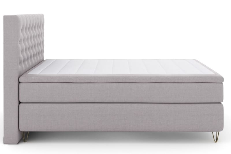 Select No 4 Komplett Sängpaket 160x200 Fast/Medium - Ljusgrå/Metall V-form - Möbler - Säng - Komplett sängpaket
