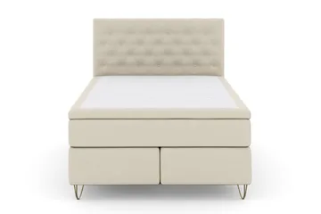 Select No 4 Komplett Sängpaket 160x200 Medium - Beige/Metall V-form - Möbler - Säng - Komplett sängpaket