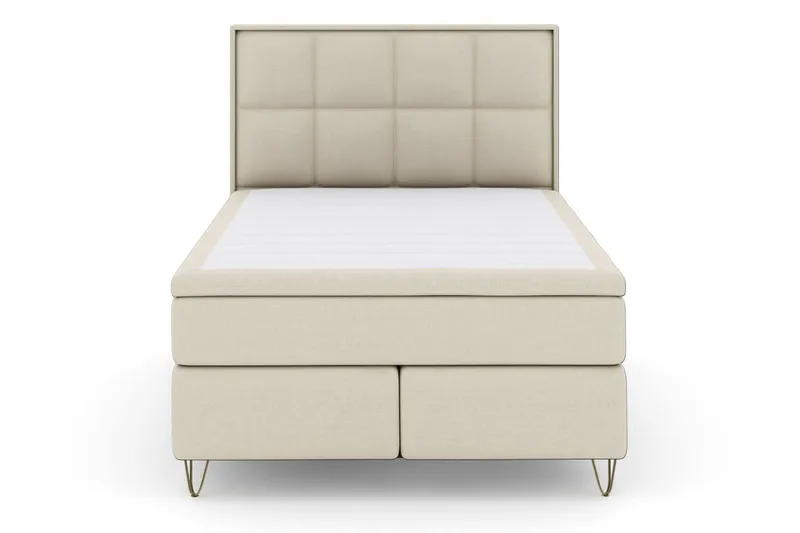 Select No 4 Komplett Sängpaket 160x200 Medium - Beige/Metall V-form - Möbler - Säng - Komplett sängpaket