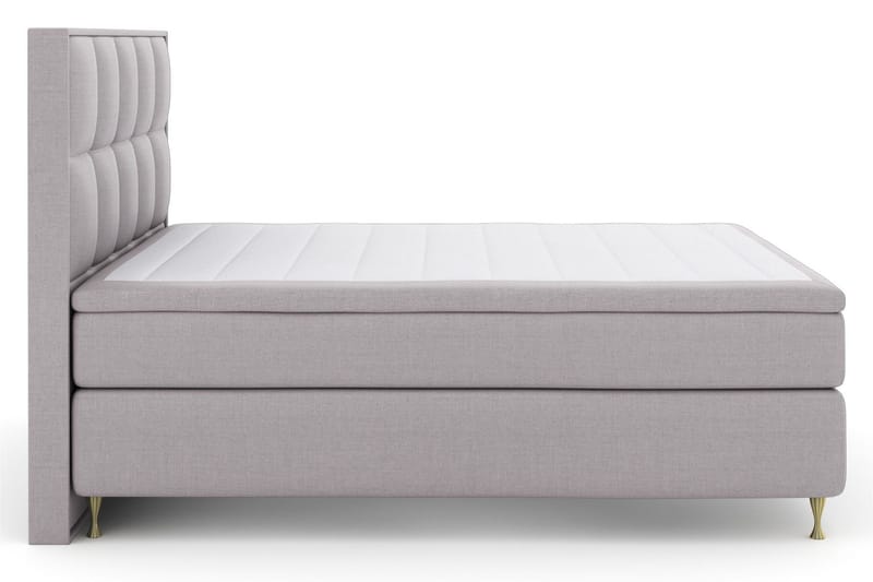 Select No 4 Komplett Sängpaket 160x200 Medium - Ljusgrå/Guld - Möbler - Säng - Komplett sängpaket