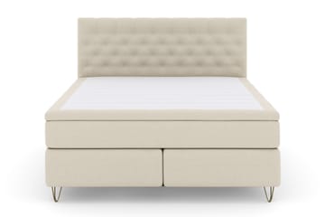 Select No 4 Komplett Sängpaket 180x200 Fast - Beige/Metall V-form - Möbler - Säng - Komplett sängpaket