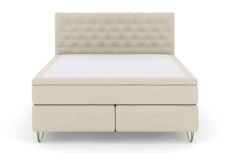Select No 4 Komplett Sängpaket 180x200 Fast - Beige/Metall V-form - Möbler - Säng - Komplett sängpaket