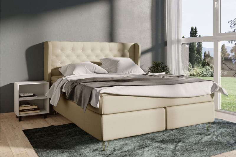 Select No 4 Komplett Sängpaket 180x200 Fast - Beige/Metall - Möbler - Säng - Komplett sängpaket