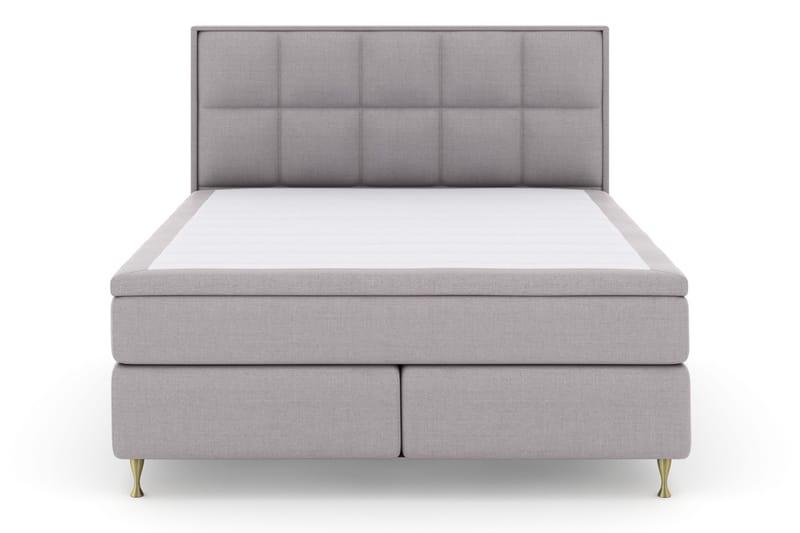 Select No 4 Komplett Sängpaket 180x200 Fast - Ljusgrå/Guld - Möbler - Säng - Komplett sängpaket