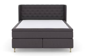 Select No 4 Komplett Sängpaket 180x200 Fast - Mörkgrå/Guld - Möbler - Säng - Komplett sängpaket