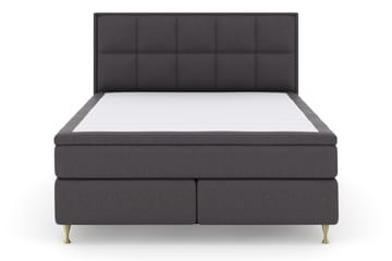 Select No 4 Komplett Sängpaket 180x200 Fast - Mörkgrå/Guld - Möbler - Säng - Komplett sängpaket