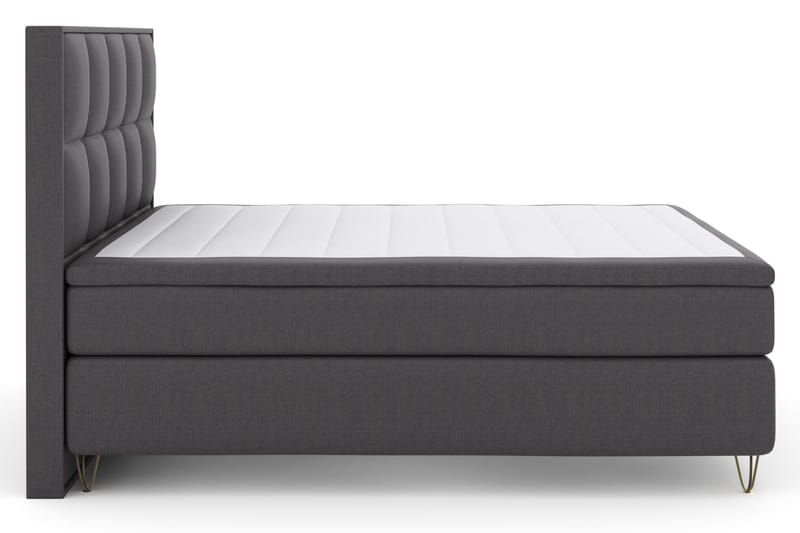 Select No 4 Komplett Sängpaket 180x200 Fast - Mörkgrå/Metall V-form - Möbler - Säng - Komplett sängpaket