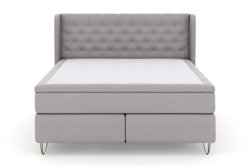 Select No 4 Komplett Sängpaket 180x200 Fast/Medium - Ljusgrå/Metall V-form - Möbler - Säng - Komplett sängpaket