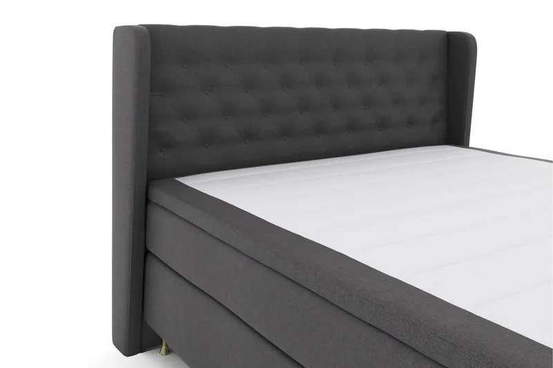 Select No 4 Komplett Sängpaket 180x200 Fast/Medium - Mörkgrå/Guld - Möbler - Säng - Komplett sängpaket