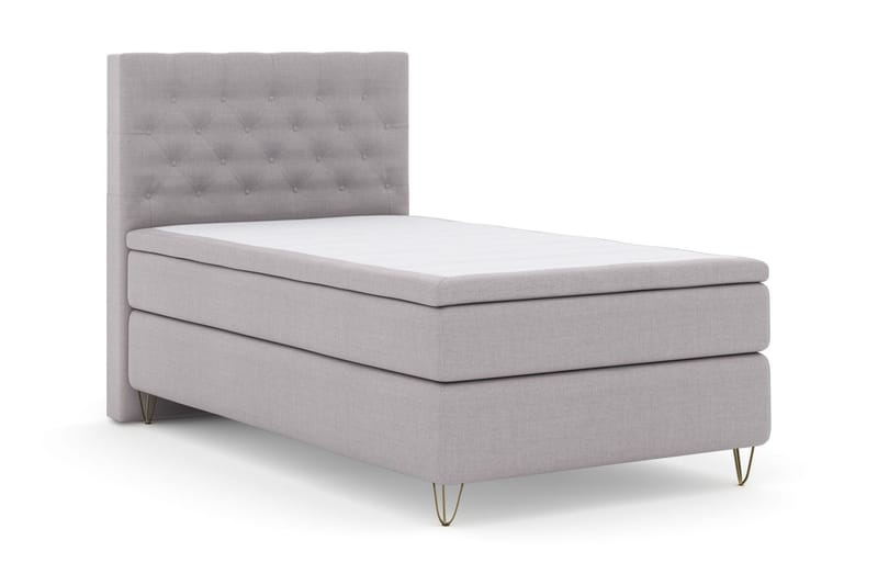 Select No 5 Komplett Sängpaket 120x200 Fast Watergel - Ljusgrå/Metall V-form - Möbler - Säng - Komplett sängpaket