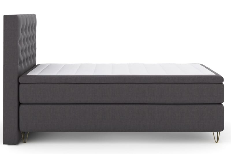 Select No 5 Komplett Sängpaket 120x200 Medium Latex - Mörkgrå/Metall V-form - Möbler - Säng - Komplett sängpaket