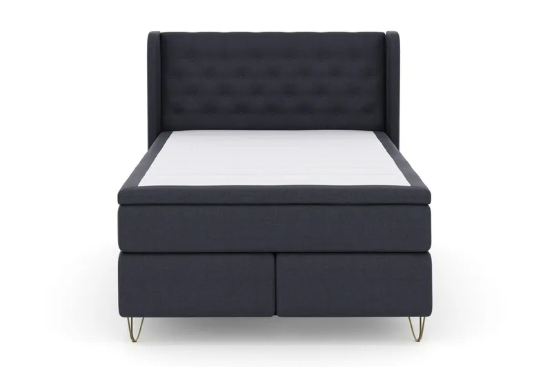 Select No 5 Komplett Sängpaket 140x200 Fast Latex - Blå/Metall V-form - Möbler - Säng - Komplett sängpaket