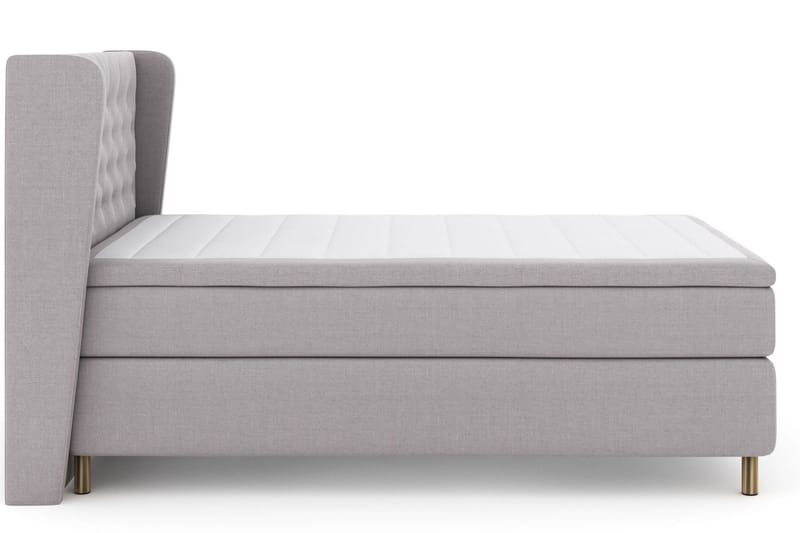 Select No 5 Komplett Sängpaket 140x200 Fast Latex - Ljusgrå/Koppar - Möbler - Säng - Komplett sängpaket