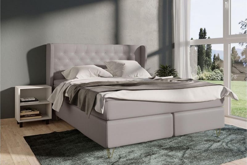 Select No 5 Komplett Sängpaket 140x200 Fast Latex - Ljusgrå/Metall - Möbler - Säng - Komplett sängpaket