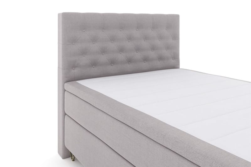 Select No 5 Komplett Sängpaket 140x200 Medium Latex - Ljusgrå/Metall V-form - Möbler - Säng - Komplett sängpaket