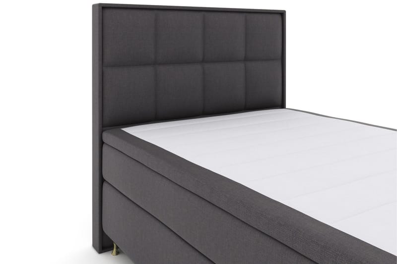 Select No 5 Komplett Sängpaket 140x200 Medium Latex - Mörkgrå/Guld - Möbler - Säng - Komplett sängpaket