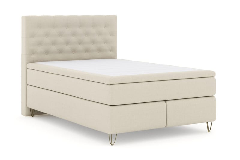 Select No 5 Komplett Sängpaket 140x200 Medium Watergel - Beige/Metall V-form - Möbler - Säng - Komplett sängpaket