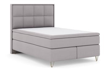 Select No 5 Komplett Sängpaket 140x200 Medium Watergel - Ljusgrå/Metall V-form - Möbler - Säng - Komplett sängpaket