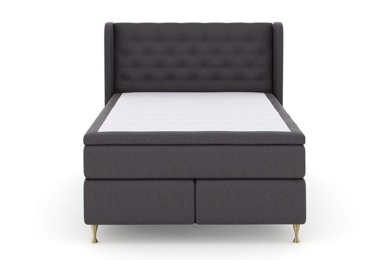 Select No 5 Komplett Sängpaket 140x200 Medium Watergel - Mörkgrå/Guld - Möbler - Säng - Komplett sängpaket