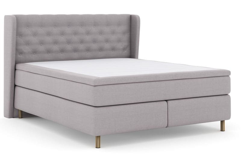 Select No 5 Komplett Sängpaket 160x200 Fast/Medium Latex - Ljusgrå/Koppar - Möbler - Säng - Komplett sängpaket