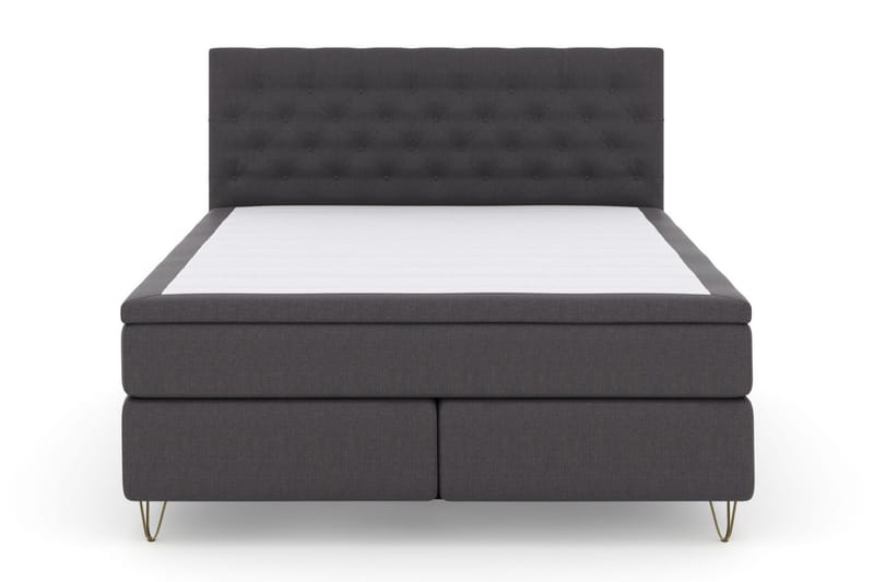 Select No 5 Komplett Sängpaket 160x200 Medium Latex - Mörkgrå/Metall V-form - Möbler - Säng - Komplett sängpaket