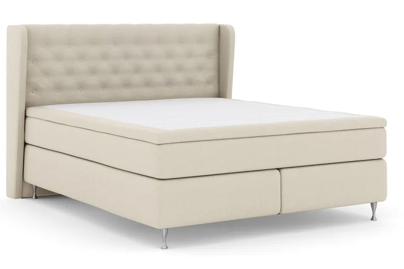 Select No 5 Komplett Sängpaket 180x200 Fast Latex - Beige/Silver - Möbler - Säng - Komplett sängpaket