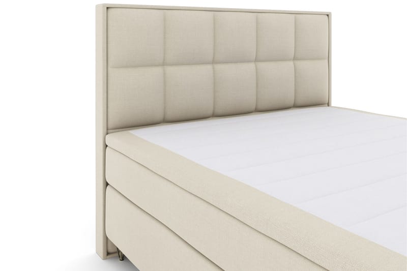 Select No 5 Komplett Sängpaket 180x200 Fast/Medium Latex - Beige/Metall V-form - Möbler - Säng - Komplett sängpaket