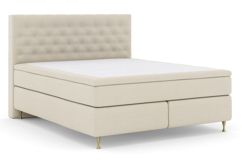 Select No 5 Komplett Sängpaket 180x200 Medium Latex - Beige/Guld - Möbler - Säng - Komplett sängpaket