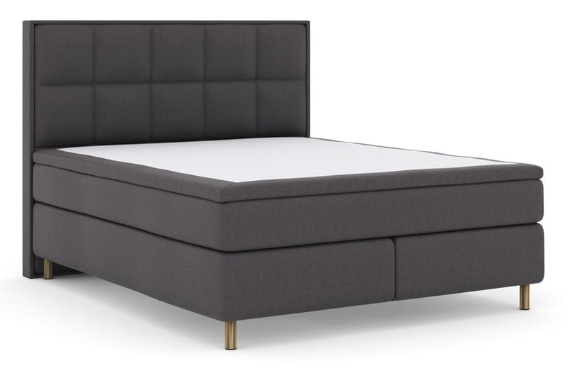 Select No 5 Komplett Sängpaket 210x210 Fast Latex - Mörkgrå/Koppar - Möbler - Säng - Komplett sängpaket