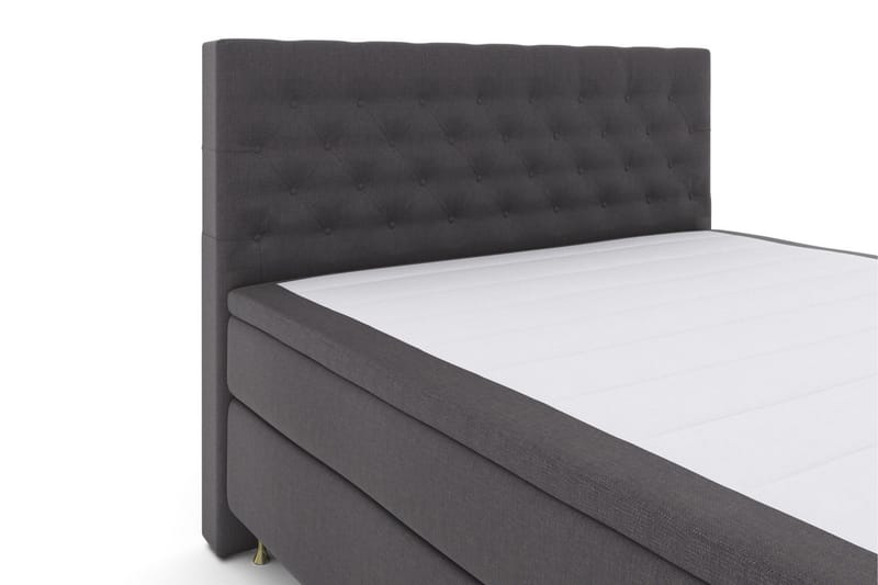 Select No 5 Komplett Sängpaket 210x210 Fast Watergel - Mörkgrå/Guld - Möbler - Säng - Komplett sängpaket