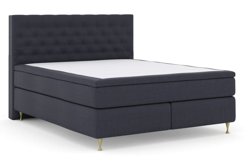 Select No 5 Komplett Sängpaket 210x210 Fast/Medium Latex - Blå/Guld - Möbler - Säng - Komplett sängpaket