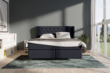 Select No 5 Komplett Sängpaket 210x210 Fast/Medium Latex - Blå/Metall V-form - Möbler - Säng - Komplett sängpaket