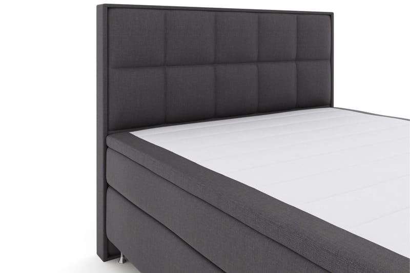 Select No 5 Komplett Sängpaket 210x210 Fast/Medium Latex - Mörkgrå/Silver - Möbler - Säng - Komplett sängpaket