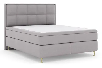 Select No 5 Komplett Sängpaket 210x210 Medium Watergel - Ljusgrå/Guld - Möbler - Säng - Komplett sängpaket