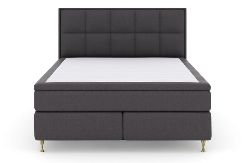 Select No 5 Komplett Sängpaket 210x210 Medium Watergel - Mörkgrå/Guld - Möbler - Säng - Komplett sängpaket