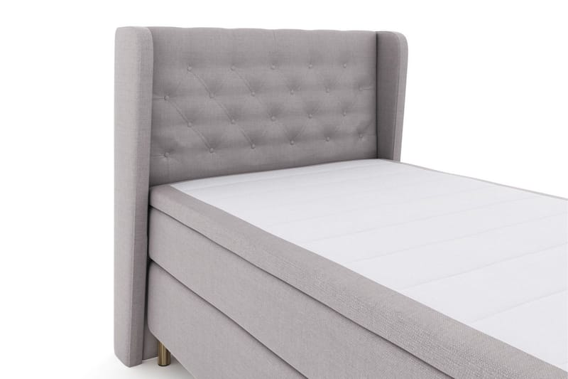 Select No 6 Komplett Sängpaket 120x200 Medium Latex/Memory - Ljusgrå/Koppar - Möbler - Säng - Komplett sängpaket