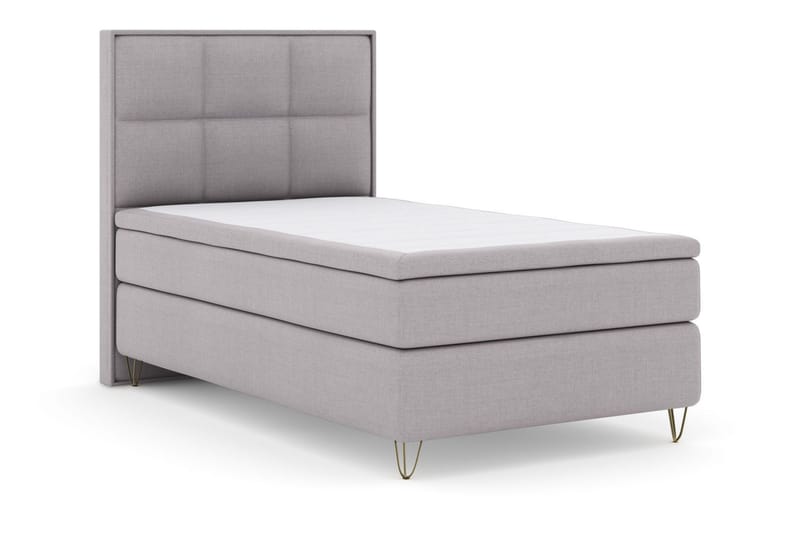 Select No 6 Komplett Sängpaket 120x200 Medium Latex/Memory - Ljusgrå/Metall V-form - Möbler - Säng - Komplett sängpaket