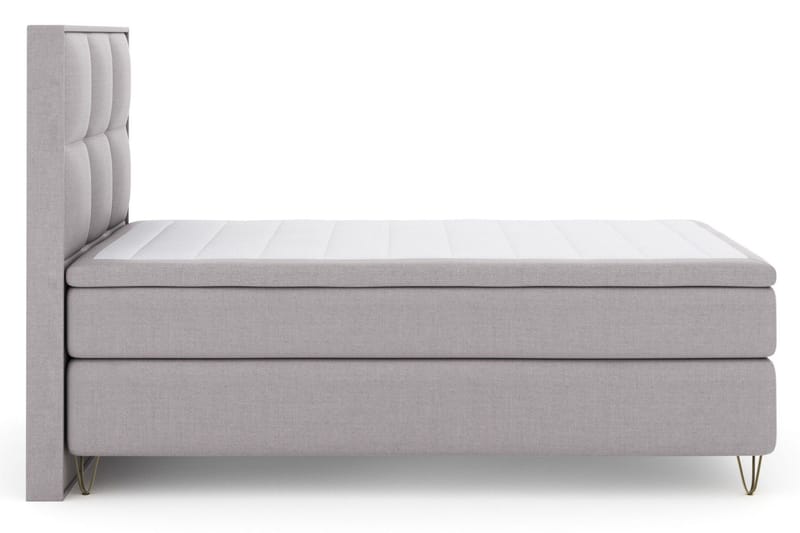Select No 6 Komplett Sängpaket 120x200 Medium Latex/Memory - Ljusgrå/Metall V-form - Möbler - Säng - Komplett sängpaket