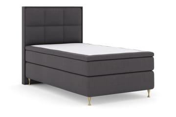 Select No 6 Komplett Sängpaket 120x200 Medium Latex/Memory - Mörkgrå/Guld - Möbler - Säng - Komplett sängpaket